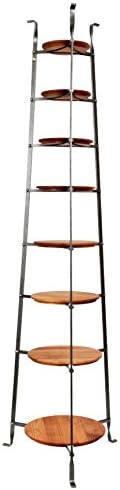 Enclume Handcrafted 8-Tier Gourmet Cookware Stand w Alder Shelves Hammered Steel (Unassembled)