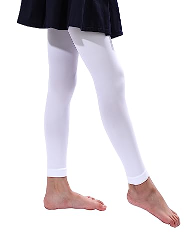 Image of EVERSWE Girl's Microfiber Footless Tights, Ballet Dance Tights, Ultra Soft Leggings