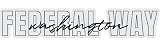 Federal Way Washington Souvenir Vinyl Decal Sticker Clear Script Design 8 Inch