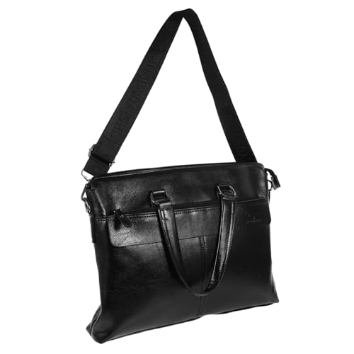 Gadpiparty 1pc Pu Leather Briefcase for Men Stylish Business Laptop Bag Capacity for Work College and Travel Professional Messenger Shoulder Bag