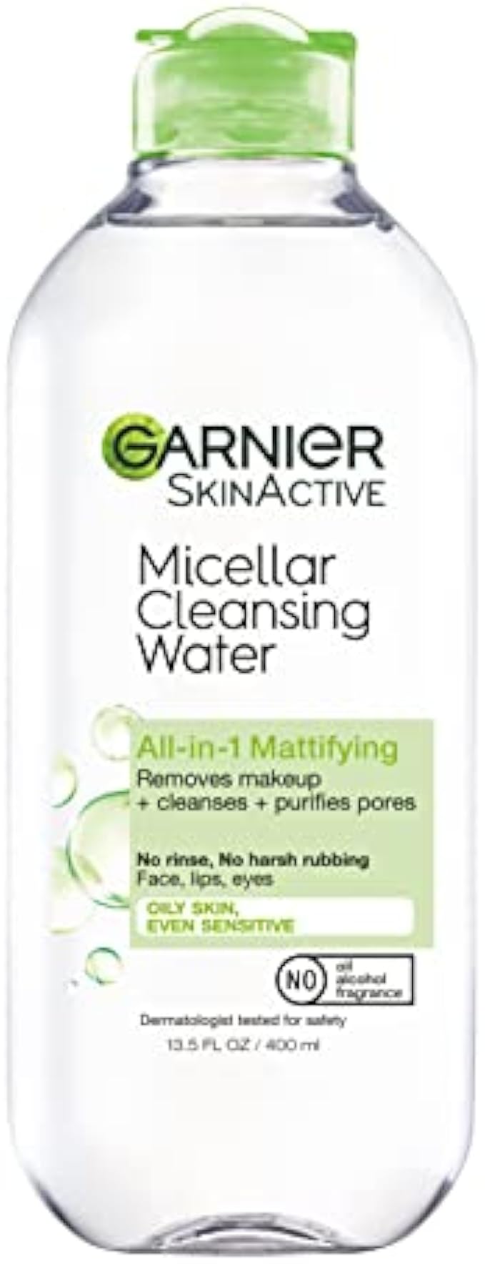 Garnier SkinActive Micellar Water for Oily Skin, Facial Cleanser & Makeup Remover, 13.5 fl. oz, 1 count (Packaging May Vary)