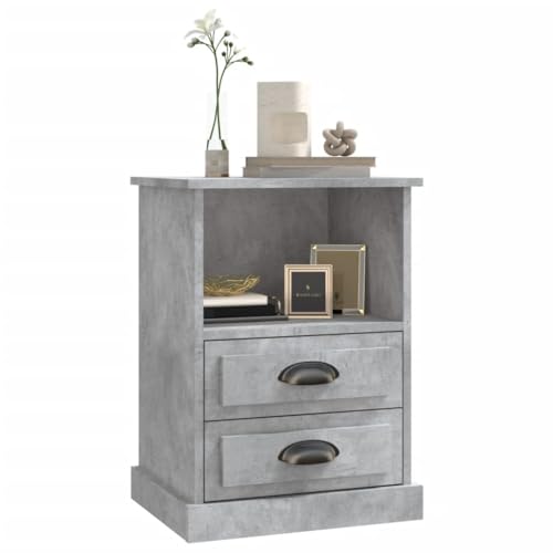 Table de chevet gris béton pour ranger votre chambre encombrée - 5