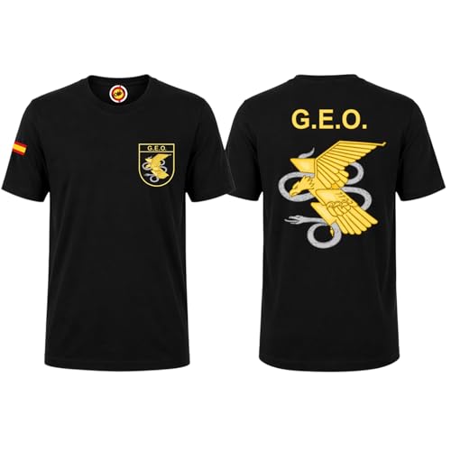 TIENDA EURASIA – Camiseta Deportiva de Manga Corta | 100% Algodón | Cómoda y Transpirable | para Uso Diario y Deporte (FR/ES, Letras, M, Regular, Regular, G.E.O)
