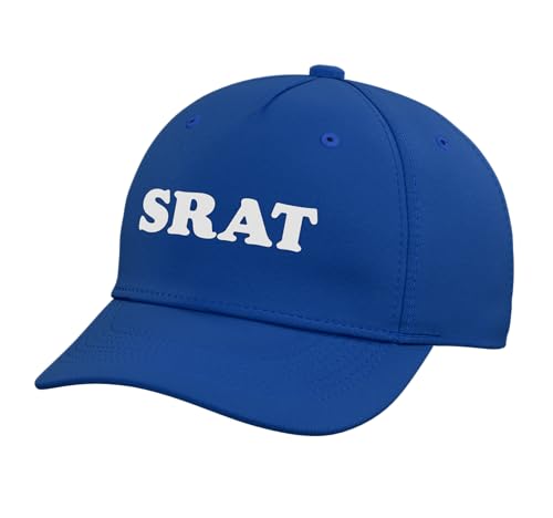 SRAT Vintage Eights Minimalist Adjustable Printed Baseball Hat, Royal Blue