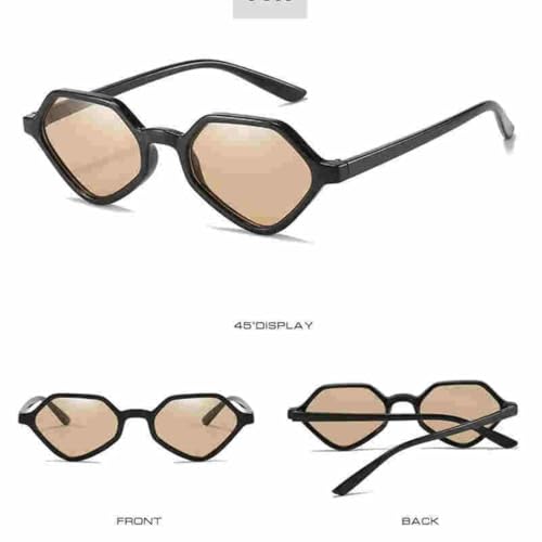 Lunettes de soleil géométriques irrégulières style punk chic - 3