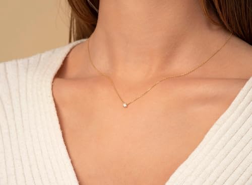 14K Gold Moissanite Necklace for Women, 0.5-2 Carats D Color VVS1 Brilliant Cut Moissanite Solitaire Simulated Diamond Pendant with Durable Gold 18" Chain Women Girls Jewelry Mothers Day Gifts4