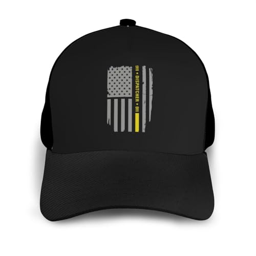 911 Dispatcher Thin Gold Line Unisex Classic Adjustable Curved Brim Baseball Cap, Trucker Hat3