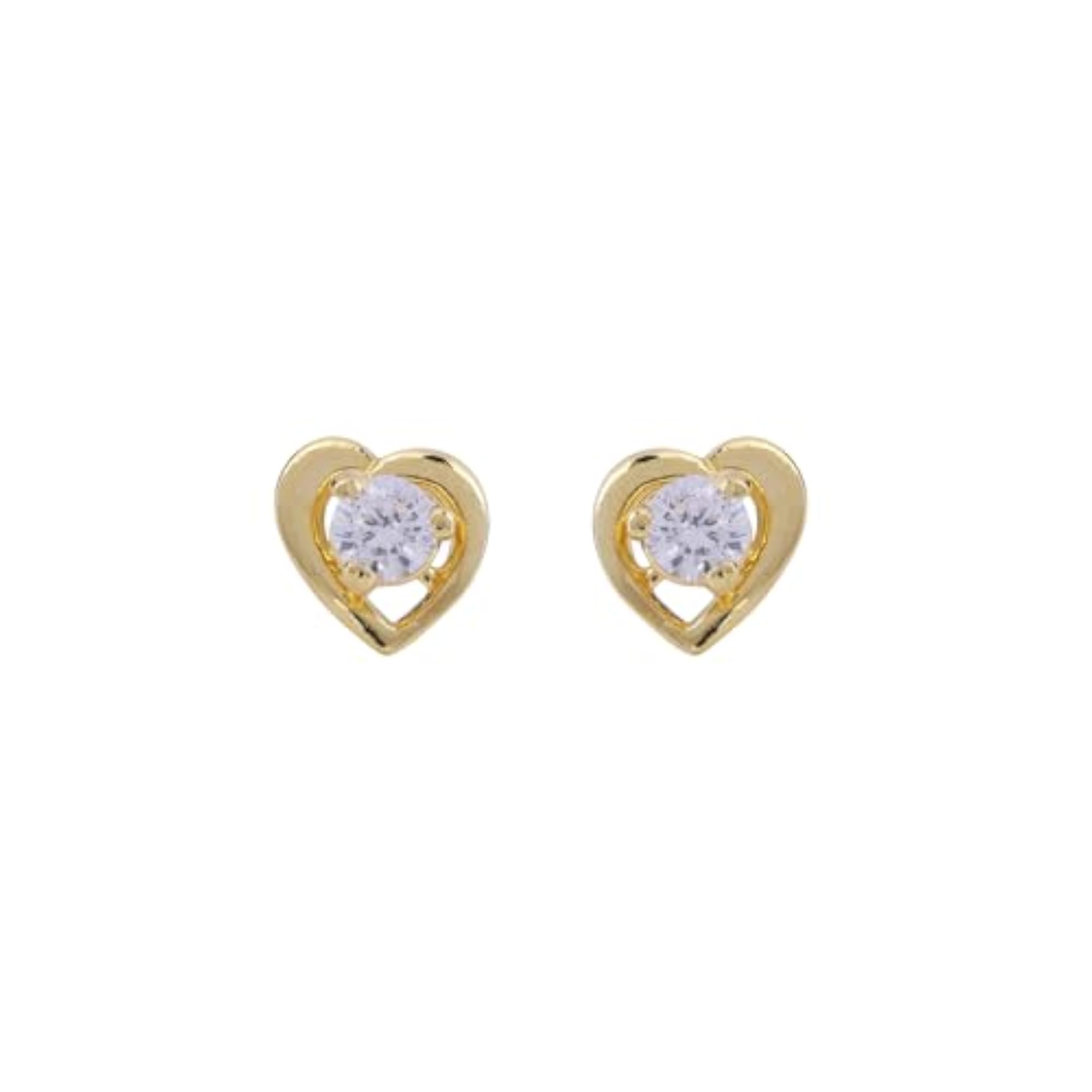 Women's 925 Sterling Silver Heart Stud Earrings, Gift-Ready