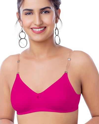 Image of Brida Breathable Cotton Non-Padded Transparent Bra - Comfortable, Stylish, and Lightweight Lingerie for Women - Monica