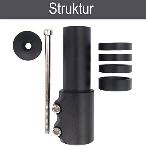 MABUSIYI Lenkererhöhung Fahrrad,Fahrrad Gabelschaft Extender,Fahrrad Vorbau Riser verstellbar Höhen-Adapter Aluminium für Radsport Bike Stem Extender für 28.6mm 1 1/8" Mountainbike Rennrad MTB - Image 3