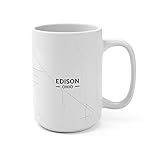 Hometown Bias Edison, Ohio OH Map Mug (15 oz)