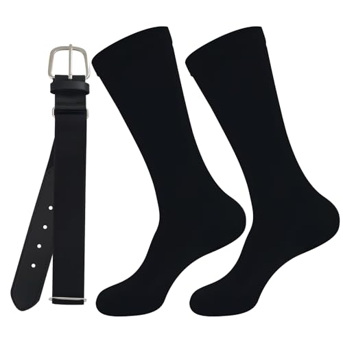 Teen Youth Baseball Socks Boys Teens Softball Socks and Belt Set for Baseball,Soccer.(1 Sock with 1 Belt).