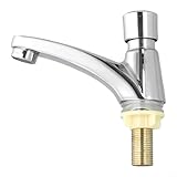 robinet temporisé delabie Construction robuste : fabriqué en alliage de zinc chromé, ce robinet promet une longévité et maintient son aspect poli au fil du temps.