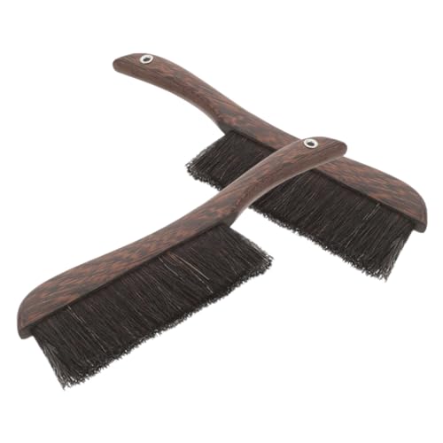 SOLUSTRE 2 Cepillos De Escoba con Mango De Madera Y Cerdas Suaves para Limpieza, Portátiles, para Muebles, Instrumentos Y Uso Doméstico.