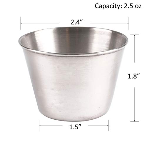 Artcome PART_B07ZQZY13Z 14 Pack Stainless Steel Condiment Sauce Cups Great thumb #6