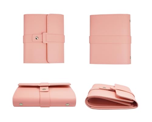 Image of Chillpaper Enamel Pin Display Book Collection Trading Book Portable Brooch Pins Holder Storage Organizer Case (2Pack Pink)