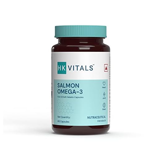 Healthkart Salmon Omega-3 1000mg (180mg EPA & 120mg DHA) Fish oil from premium salmon fish, For brain, heart, joint health) 60 capsules