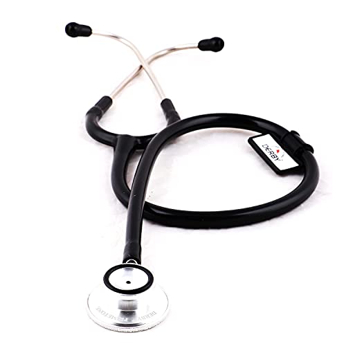 Image of Dr. Tech Cardiology AL Stethoscope Heart Beat Monitoring Chest Piece Medical Instrument for Doctors, Nurses (Black)