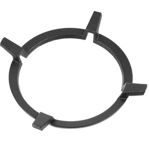 iplusmile 鋳鉄製防滑ガスコンロ用中華鍋スタンド 丸底 平底対応 耐久性重視の実用的な調理器具サポートラック