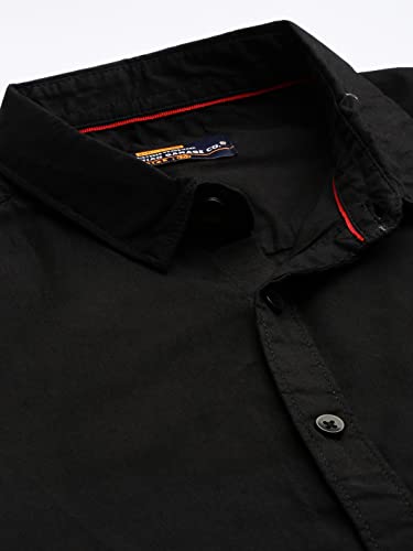 Image of The Indian Garage Co Men Slim Fit Solid Full Sleeves Cutaway Collar Casual Shirt