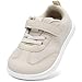 STQ Toddler Boys Wide Toe Barefoot Walking Shoes Comfort Lightweight Breathable Tennis Gym Sneakers White Size 6