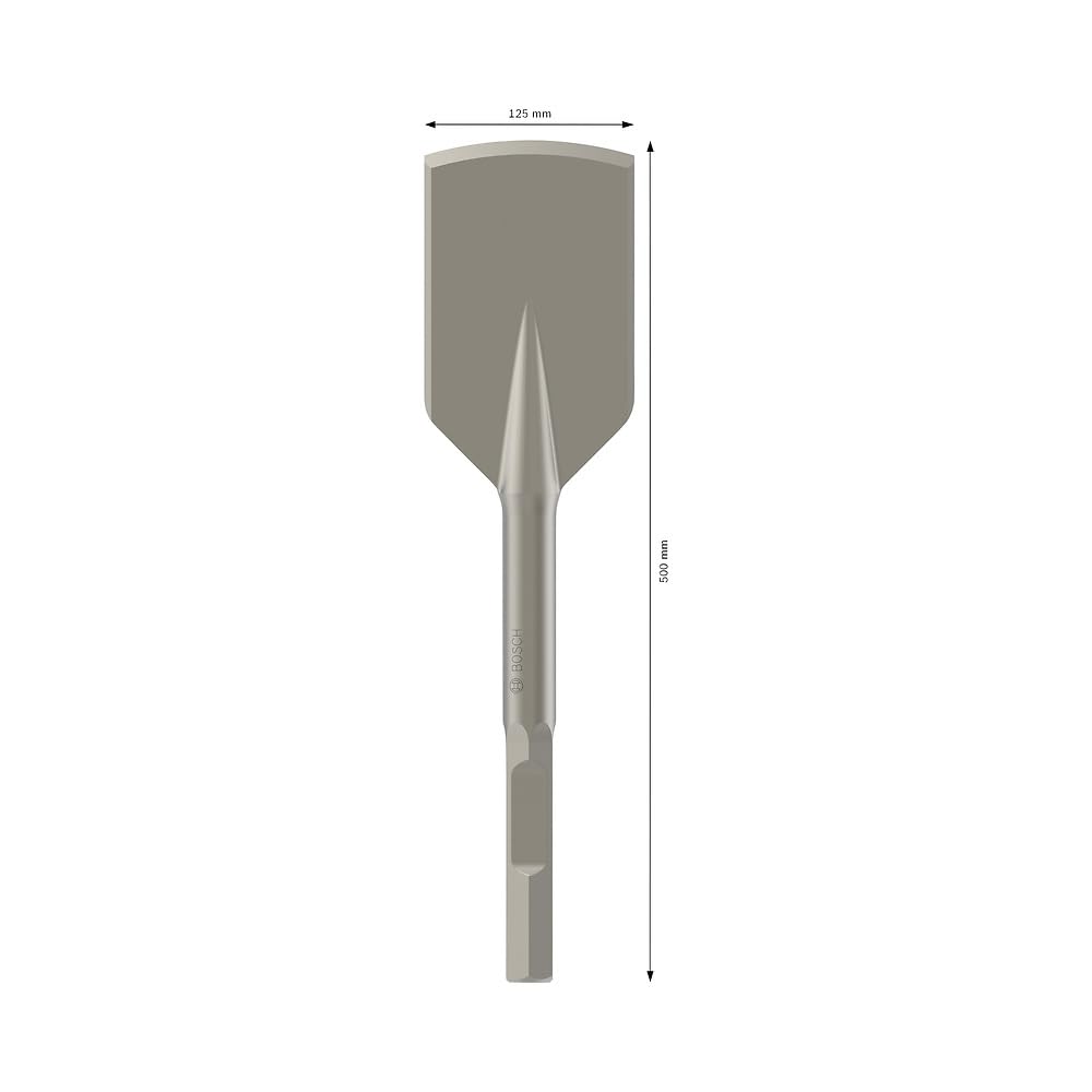 Bosch Professional 1618601011 Burin asphalte 28 mm queue 6 pans 500 x 125 mm Gris