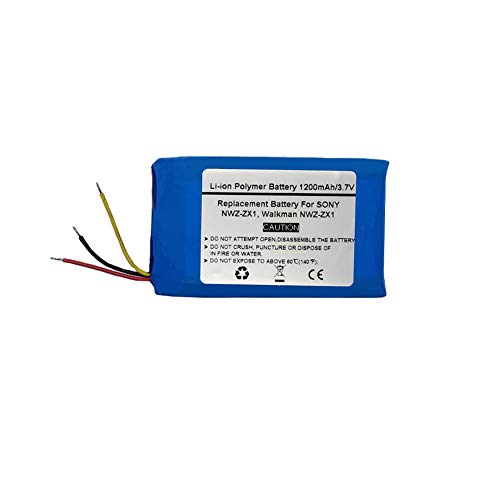 Starnovo 1200mAh 3.7V Replacement Battery for Sony NWZ-ZX1,Walkman NWZ-ZX1