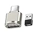 Produktbild Micro SD Kartenleser USB C, Typ C Kartenleser mit USB C Adapter, OTG USB C auf Micro SD SDXC SDHC Kartenleser (Silber)