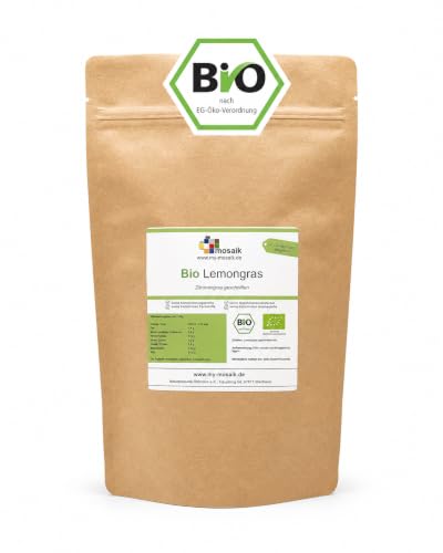 Zitronengras Bio 100g - Zitronengras getrocknet, geschnitten und naturbelassen - Lemongras - ideal...