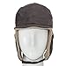 ULTRAFINO Best Pilot Trooper Aviator Cap Faux Leather Hat Ushanka Trapper Brown X-Large