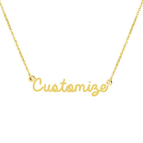 Personalized 18K Gold Plated Name Necklace - Awegift