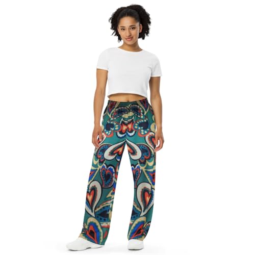 Pantalon Wide-Leg All-Over Print pour vos sorties et moments de détente