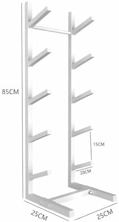 Snowboard Rack - Floor-Standing Home Gym Holder, Sports Mat Storage Rack for Skis and Scooters, Garage Display Rack (White 25x25x85cm)