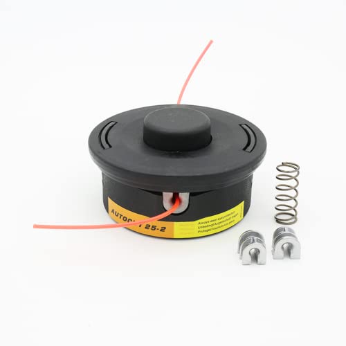 M10 X 1.25 Brush Cutter Mower Head Bump Spool Grass Trimmer 2 Lines Head Thread Line String Saw Grass Brush Mower