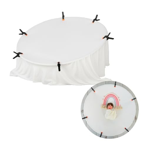 Kate Newborn Photography Props Stainless Steel Stand Set for Baby Photoshoot,Including Newborn Posing Beanbag Sleeve(Unfilled), Elastic Fabric and 6 Clamps (No Filler) by Kate - Used condition - US$88.40