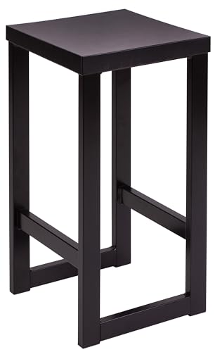 specwood Tabouret en bois LOFT, tabouret de bar en bois, avec structure en métal, 30 x 30 x 62 cm, tabouret de douche, moderne, pour cuisine, pour bar, pour...