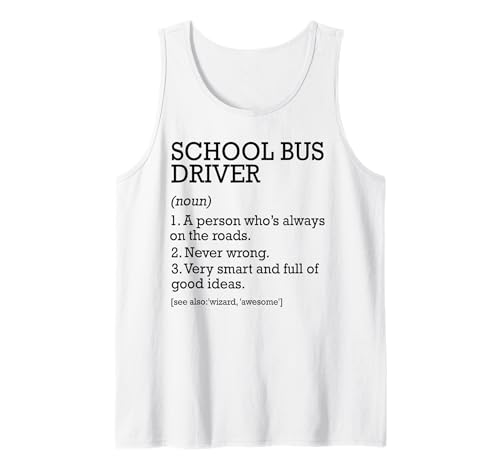 Funny School Bus Driver Definición de trabajo personalizada Camiseta sin Mangas