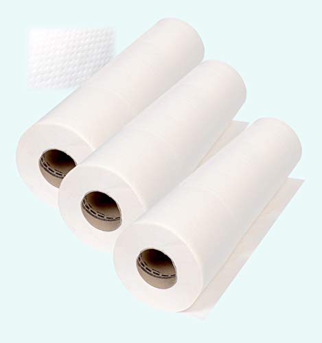 Draps d'examen- gaufré - Pure ouate Blanche - 3 rouleaux de 80 x 38 cm
