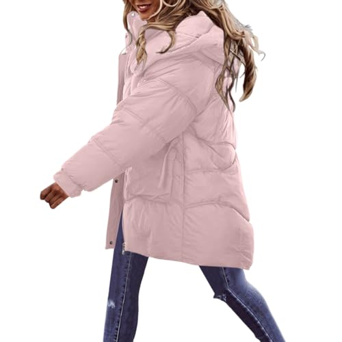 Veste ample à capuche manteau épais mi-long taille grand confort