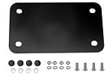 Motorcycle License Plate Backing Reinforce Plate Black Coated Powder Finish