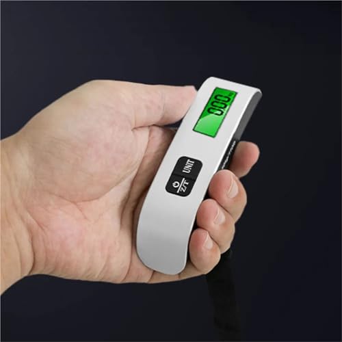 50kg/110lb Electronic Portable Hanging Scale - 5-Piece Set with LCD Display for Travel, Luggage, Camping, Fishing, and Home Use - Accurate Weight Measurement