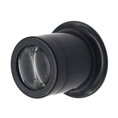 PRENKIN 10x Reloj de joyería de Resina Lupas Lupa del Ocular Ojo de la Lente de Aumento Herramientas de reparacion Negro