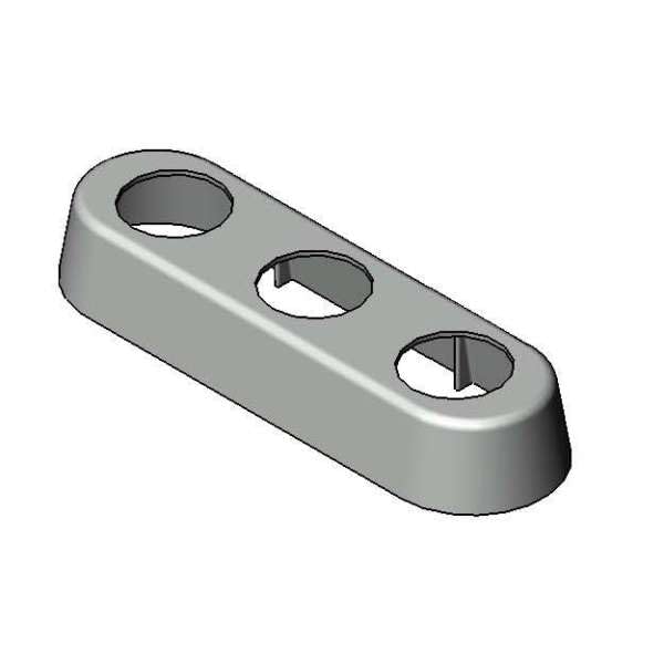 Escutcheon for 4" Workboard Faucets, Polished Chrome Plated