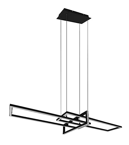 Suspension Salinas TRIO luminaire LED 34W métal noir 3000K