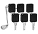 TELSOLAR Club Car Golf Cart Keys (1A,1B,1C) 4-Pack with Golf Club Keychain - Metal Driver Key Ring & Replacement for 105068002, 101974701 - Fits Carryall, Tempo, Onward