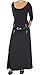 Produktbild Sotala Damen Bodenlanger Rock/Maxirock A-Linie, mit Gürtelschlaufe, 95% Viskose, Schwarz, Größe XXL
