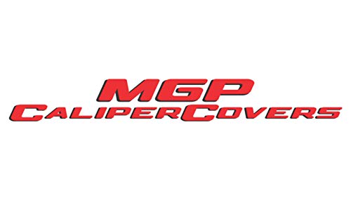 Image of MGP Caliper Covers - Brake Caliper Covers Compatible with 2018+ GMC Sierra 1500 (Requires 18 inch+ Wheels) Powder-Coated Finish, 4 PCS Front and Rear (Black - GMC Engraving)