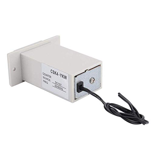 Image of Pulse Counter, CSK4-YKW 4 Digits 0-9 Industrial Totalizer Mechanical Electromagnetic Pulse Counter For Chemical Textile Machinery(DC 12V)
