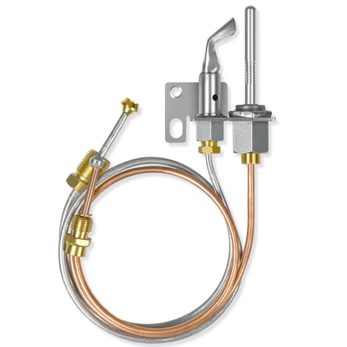 PT-1 Pilot Thermocouple for Gas Fireplace, Gas Furnace, Water Heater, Boiler - Universal Flame Sensor Replacement -Fits Most Major Brands (Rheem, Kenmore, Goodman, etc.) - Durable & Safe