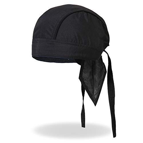 Hot Leathers HWH1064-10119 Classic Premium Head Wrap (Black, OSFM)